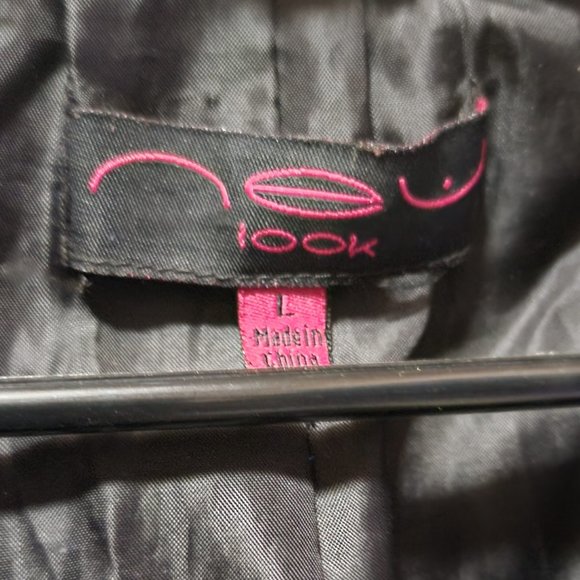 New look vintage sleeveless jacket w/ fake fur.. large - Picture 4 of 5